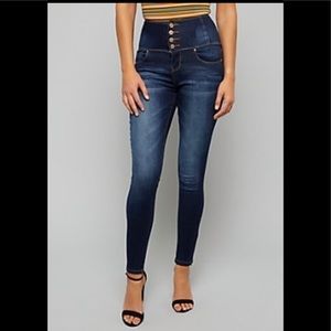 High Waisted Dark Blue Dressy Jeans ✨